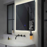 Espejo LED Cuadrado | Botón táctil | Luz blanca neutra - Reyze Seria Motivated Model 2